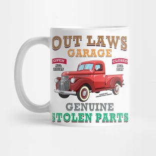 Outlaws Garage Classic Car Hot Rod Novelty Gift Mug